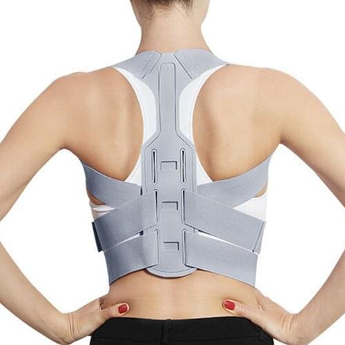 Shoulder Clavicle Chest Back Brace Straightener Posture Corrector Scoliosis Support Lumbar Waist Orthopedic Double Pull Belt Men