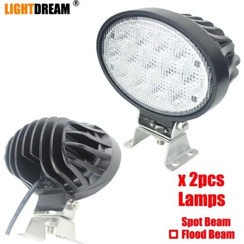Oval 39W Led Work Light 12V 24V Led Driving Lights For off-road 4wd 4x4 Truck Marine Boat lamps Night light x2pcs