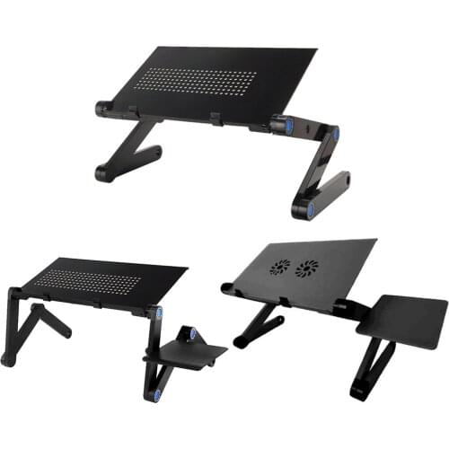 Aluminum Alloy Heat Dissipation Lapdesks Portable Notebook Stand Adjustable Folding Table for Tablets Laptop Computer