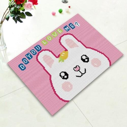 Prajna Latch Hook Carpet Cartoon Embroidery Needlework Crochet Pillows Accessories Latch Hook Rug Knit Kits Cross Stitch 80x55cm