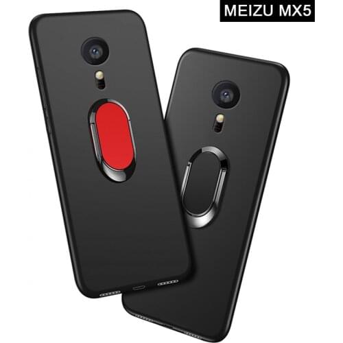 For Meizu MX5 Case luxury 5.5 inch Soft Black Silicone Magnetic Car Holder Ring Phone Cover for Meizu MX5 Phone Cases