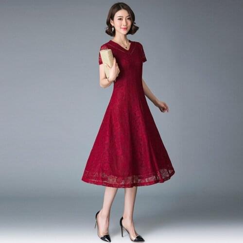 Silk dress womens summer silk lace noble temperament wedding mother dress hi mother in law wedding dress