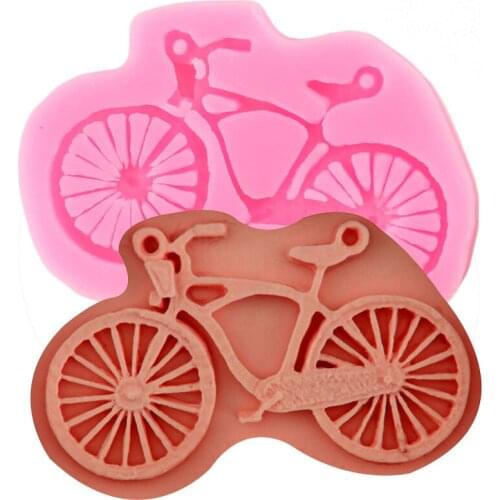 Bicycle Silicone Mold DIY Baby Party Cake Border Fondant Molds DIY Cake Decorating Tools Chocolate Gumpaste Polymer Clay Moulds