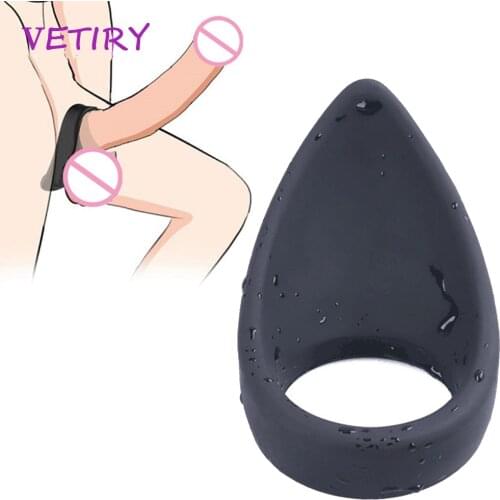 VETIRY Silicone Penis Ring Sex Toys for Men Erection Penis Enlargement Delay Ejaculation Prostate Massage Cock Ring Scrotum Bind