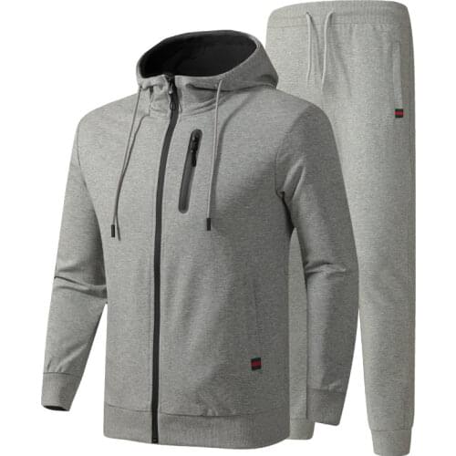 Men Tracksuit Spring Autumn Cotton Sportswear Suits Male Sports Sets 2 Pieces Sweatshirt+Pants Quality Clothing Asian Size L-6XL