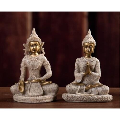 Asian resin statue Buddha portrait Buddhism sculpture 5x3x8cm cabinet decoration home furnishings ornaments p2307
