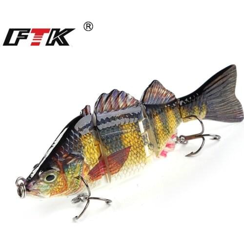 FTK 20g Sinking Wobblers Hard Minnow Fishing Lure 10cm Lifelike Swimbait Multi Jointed Jerkbait Fishing Bait Crankbaits For Bass