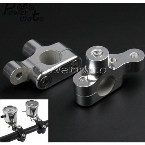 Universal Motorcycle Chrome 1" 25mm Handlebar Riser Offset Meter GPS Phone Mounting Bracket Handlebar Clamp For Harley Sportster