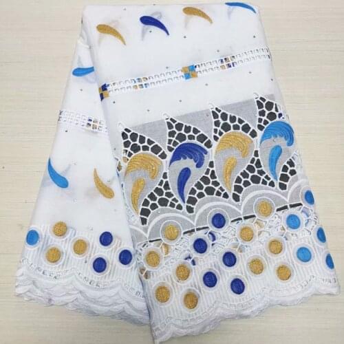 Party Q 2021High Quality African Nigerian Prom Dress Party Gown Swiss Cotton Tulle Lace Fabric 2.5Yards ML2817