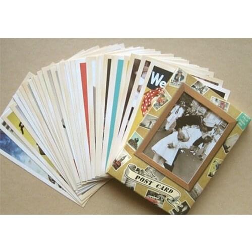 7packs/lot Business cards 32Pcs/set DIY Vintage memory students' Postcard Birthday Card Greeting Card Gift Card Fashion Gift