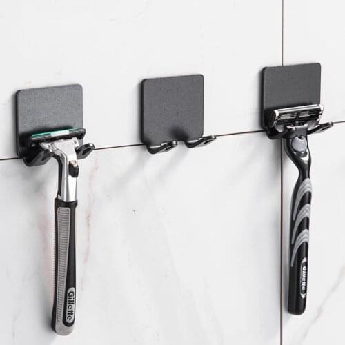 1Pcs Shaving Razor Holder Shower Stainless Steel Bathroom Wall Razor Rack Men Shaver Shelf Hanger Kitchen Adhesive Storage Hook