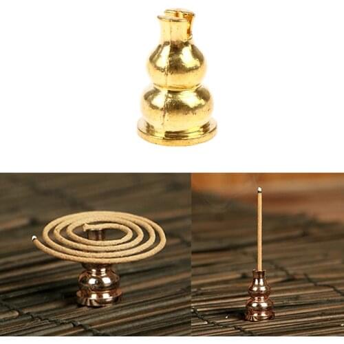 1PC Nieuwe Portable Alloy Copper Incense Holder Fixed Incense Sticks Coil Burner Censer