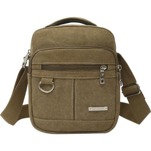 2020 Canvas Fashion Men Bag Zipper Casual Travel Male Messenger Pack High Quality Messenger Bags Small bag