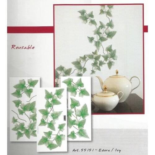 24 packs/box PVC IVY floral sticker - DIY wall plate kitchen door cup vase tile accessory functional toy hobby living room