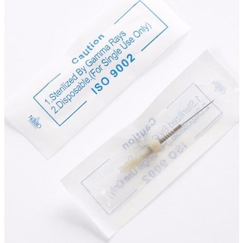 50PCS Professional Permanent Makeup Needles 1R Prong Needle Sterilized Mosaic Cosmetic 2-1 MAKEUP NEEDLES Free Shipping