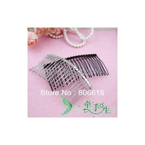 80*40MM 20PCS (Nickel & Black) Metal Hair Comb Claw Hairpins DIY Jewelry Accessories Findings & Components
