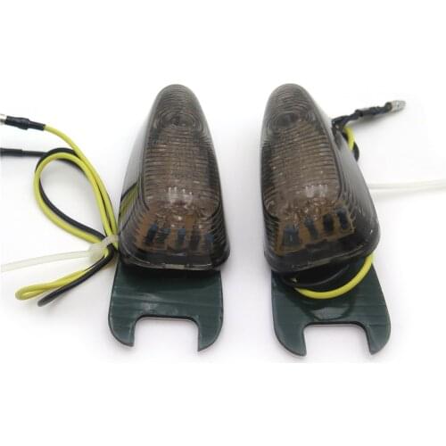 Aftermarket free shipping motorcycle parts LED Turn Signals Blinker Lights SMOKE Flush mount Motorcycle Universal BLACK SMOKE