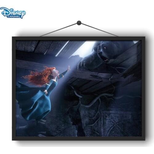 Disney 5D DIY Diamond Painting Brave Legend Princess Merida Full Round Diamond Embroidery Real Exquisite Home Decoration