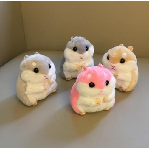 Free Shipping 10cm Cute Plush Toys pendant hamster keychain doll bag accessories activities small gifts