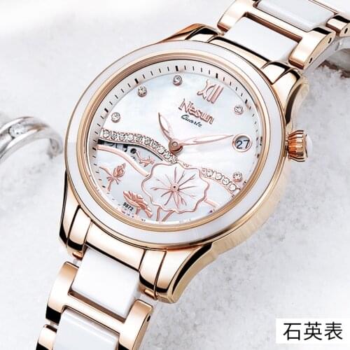 New NESUN Womens Watches Switzerland Luxury Brand Japan Quartz Watch Women Sapphire Waterproof Clock Diamond Wristwatches N9072