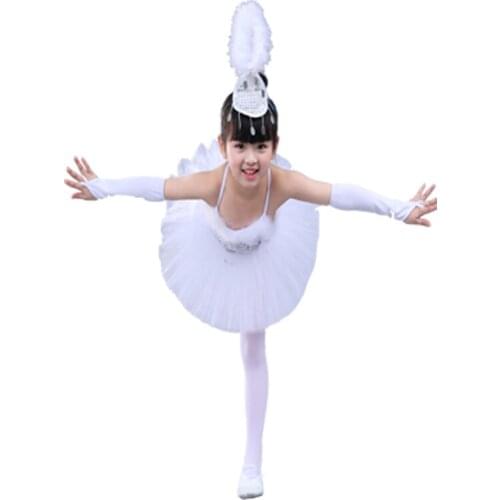 Childrens ballet skirt costume girl skirt girl white veil skirt performance clothes pettiskirt stage performance costume