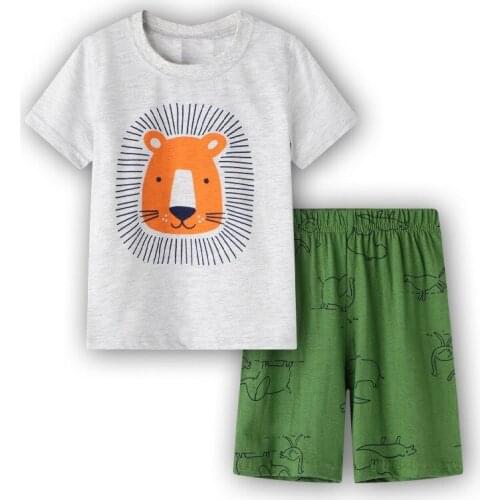 TUONXYE Childrens Lion Design Pajamas Set Girls Pajamas Cotton Kids Pyjamas Boys Sleepwear Child Night Wear Clothing Suits