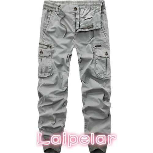 New Brand Casual Joggers Solid Color Pants Men Cotton Elastic Trousers Military Style Army Cargo Pants Mens Leggings 29-38