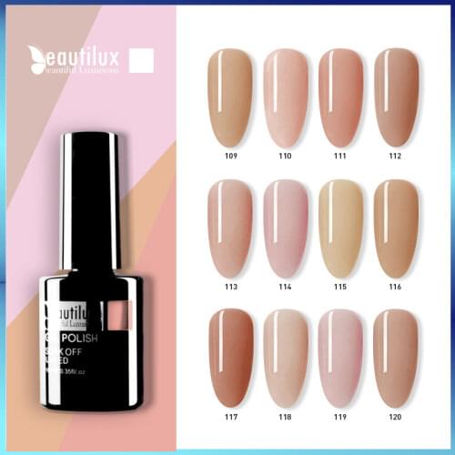 Beautilux 1pc Nude Pink Camouflage Skin Color Gel Nail Polish Soak Off UV LED Nails Art Gel Varnish Smalto Gel Lacquer 10ml