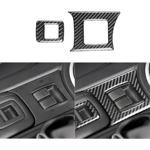 Carbon Fiber Center Armrest Console Button Switch Frame Panel Fit For Mazda MX-5 Miata 2009-2015 MX5 NC Roadster Car Accessories