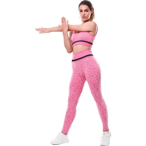 Yoga Sets Women Gym Sports Set Elastic Sports Hight Waist Leggings Sportswear Workout Sets Women