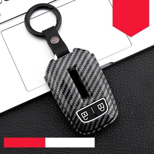 Carbon Fiber Shell ABS silicone Car Key Cover Case For isuzu mux d max 2015 2017 2018