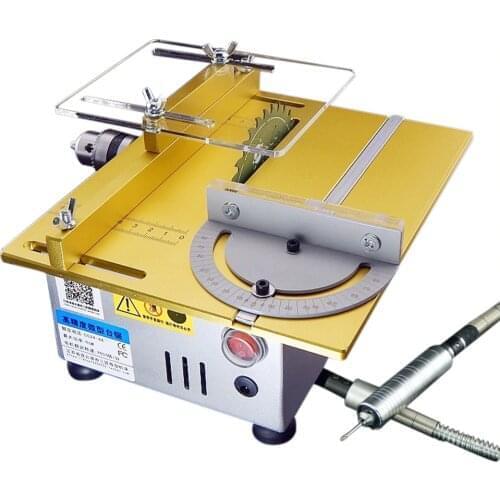 Multifunction Mini Table Saw Handmade Woodworking Bench Lathe Electric Polisher Grinder DIY Model Cutting Saw 7000RPM B12 Chuck