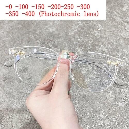 Fashion Photochromic Myopia Glasses Ultralight Men Women Optical Glasses for Women Discoloration Eyewear for Nearsighted NX