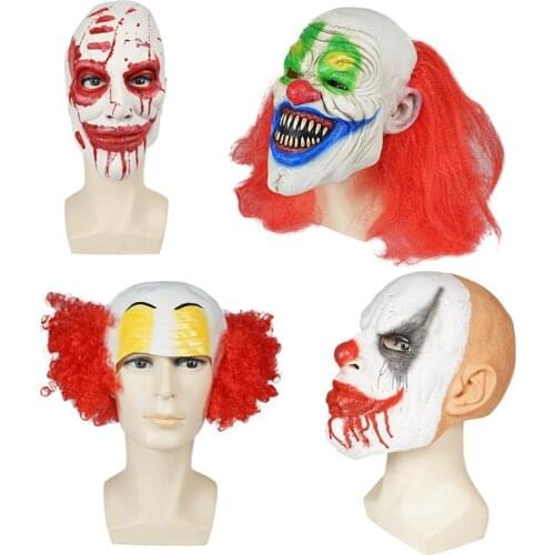 New clown joker mask bar games annual meeting atmosphere funny humor theme activity party latex headgear