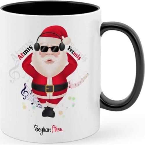 Personalized Santa Claus Black Mug Cup-2