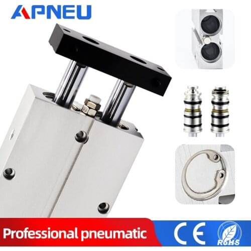 Pneumatic Cylinder 20mm TN Typ Bore 10/15/20/25/30/35/40/45/50/60/70/75/80/90/100/125/150mm Stroke Double Rod Air Cylinder