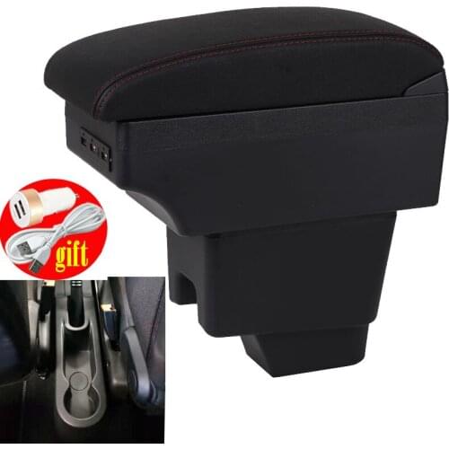 For Renault Captur kaptur Armrest box central Store content Storage box with USB LED lights