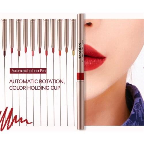 Lipstick Pen Professional Matte Waterproof Lady Charming Soft Lip Liner Contour Makeup Natural Lip Stick Cosmetic Tool TSLM1