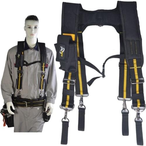 H Type Tool Belt Braces Suspenders Engineering Tools Can Hang Belt Bag Lighten Waist Weight Safety Multi-Function Tooling Strap