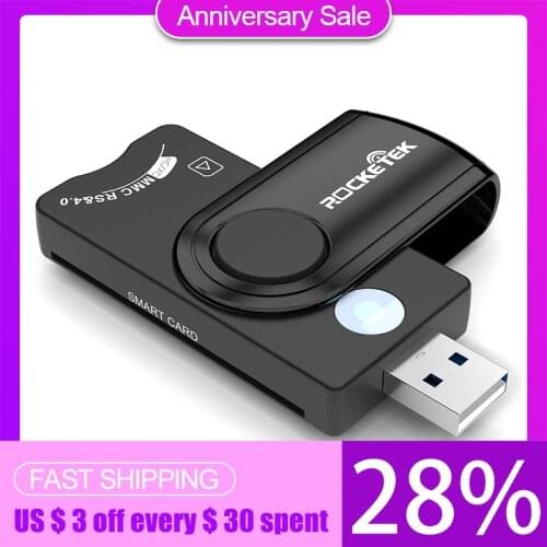 Rocketek Cr310 Usb 2.0 Tax Declaration Ic Smart External Card Reader Tf Sim Memory Card Reader Adapter For Computer
