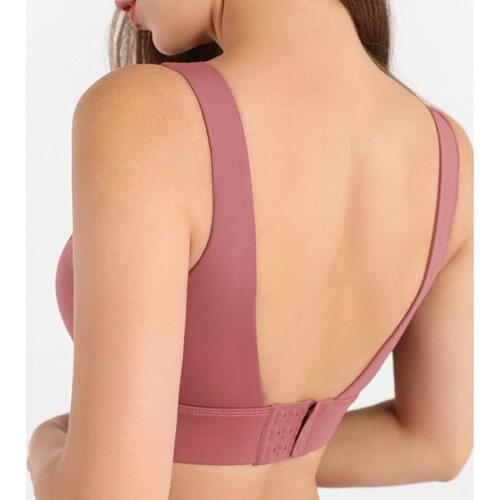 Back Sexy Deep V Adjustable Buckle Sports Bra Gather Shockproof Yoga Bra Running Vest Women Outdoor Training Fitness Underwear