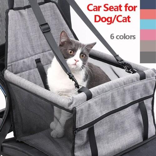 Travel Dog Car Seat Cover Folding Hammock Pet Carrier Bag Carrying for Cats Dogs Transportin Perro Autostoel Hond Dog Car Seat