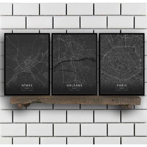 Nimes Orleans Paris Perpignan Reims Rennes Rouen SaintEtienne SaintPaul Strasbourg Toulon Toulouse Tours France Poster