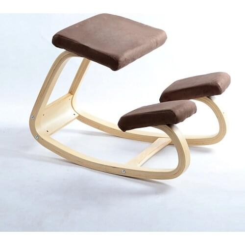 Solid Wood Orthopedic Fitness Chair, Leisure Chair, Spine Correction Chair, Kneeling Chair, Yoga Chair, Computer Chair