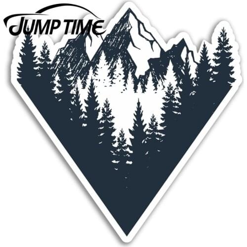 Jump Time for Mountains Vinyl Stickers Forest Trees Sticker Laptop Luggage Camper Window Bumper Motor Decal Car Wrap