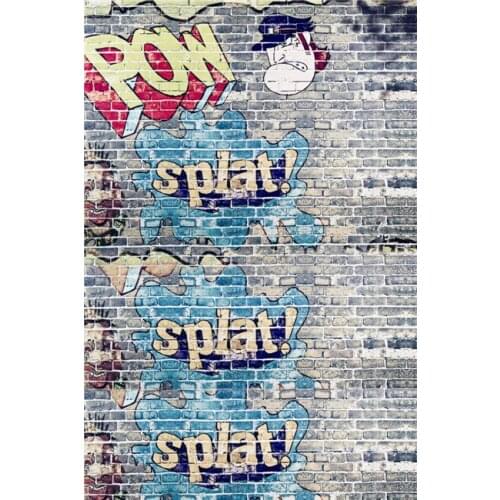VinylBDS Digital Printing Photo Studio Backdrop Retro Brick Wall Graffiti Wall For Children Photography Backdrop N10468
