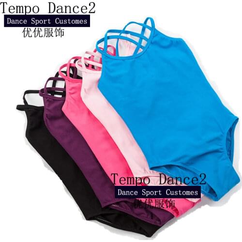 WalatBaet 5 Colors Cotton Camisole Ballet Leotards for Girls Ballet Dance Dancewear Gymnastics Leotard Strap Dress