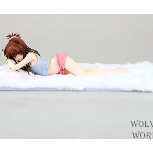 Japan Anime Figure To love Darkness Yuuki Mikan Lying Down Ver. Action Figure Toys Gifts for Boys Computer Case Decoration