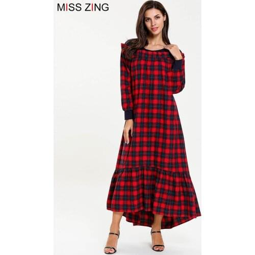 Women Patch Dress Long Sleeve Skirt Lotus Neck Style Muslim Abaya Kimono Long Gowns Ramadan Middle East Islamic Prayer Clothing