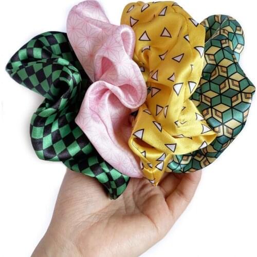 1PC Print Scrunchies Elastic Hair Bands 2020 New Women Girls Hair Accessories Ponytail Holder Hair Ties Rope